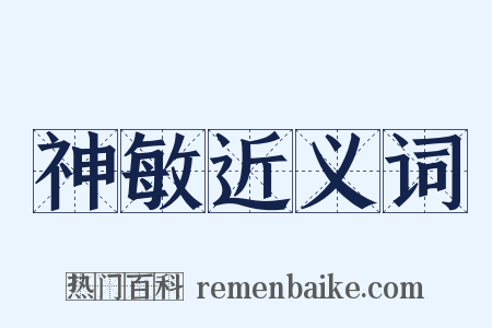 神敏近义词是什么意思的图片